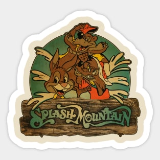 the splash mountain Retro Sticker